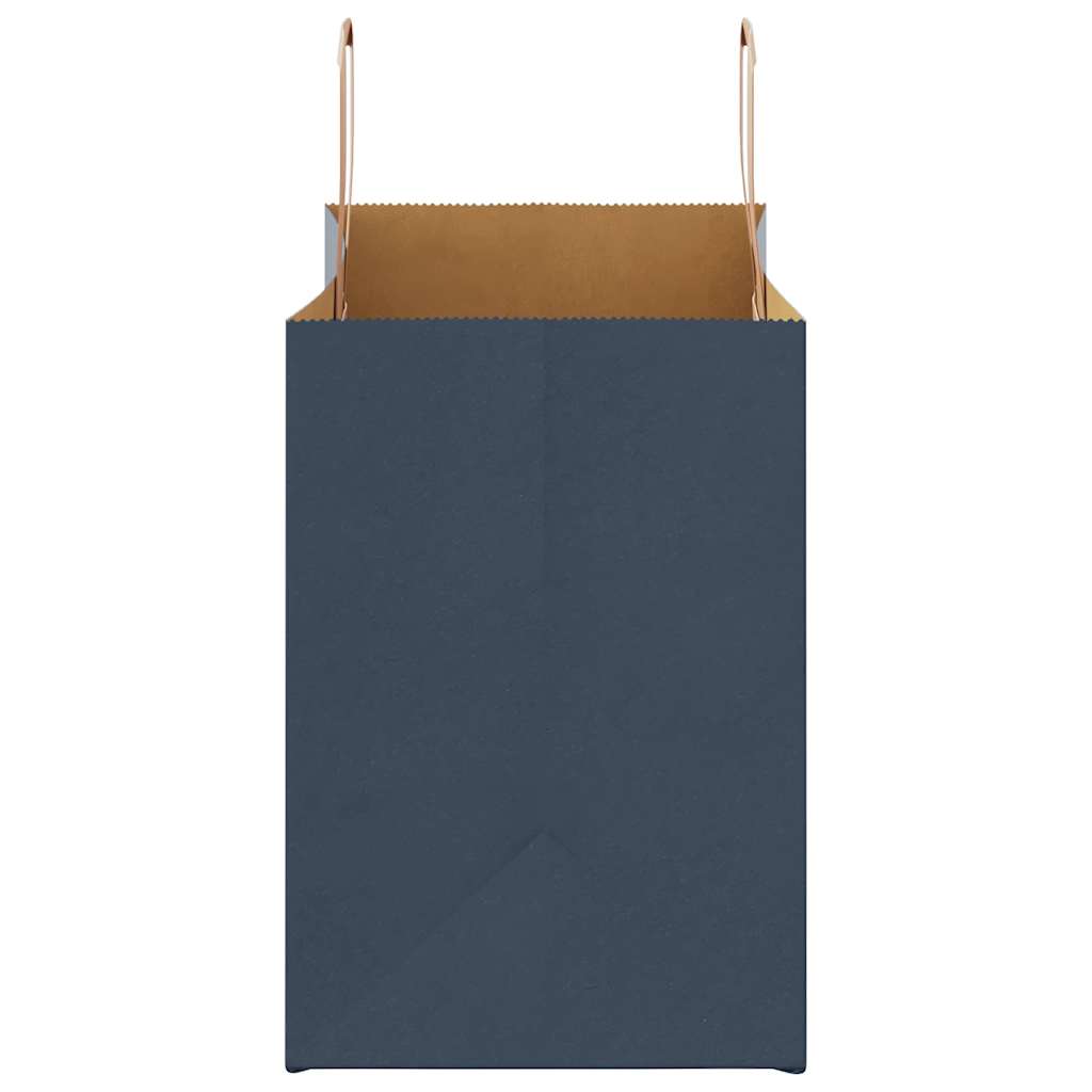 Sacchetti di Carta 50 pz con Manici Blu 32x17x25 cm