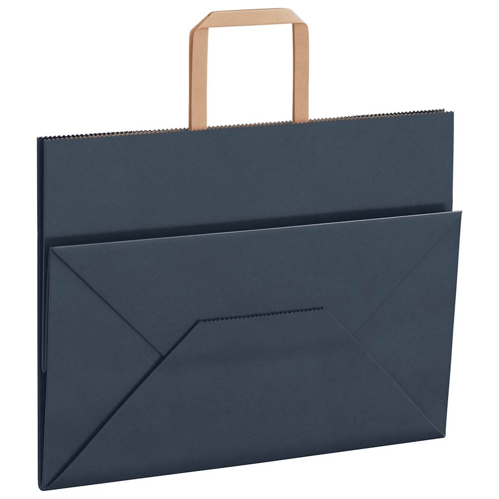Sacchetti di Carta 50 pz con Manici Blu 32x17x25 cm