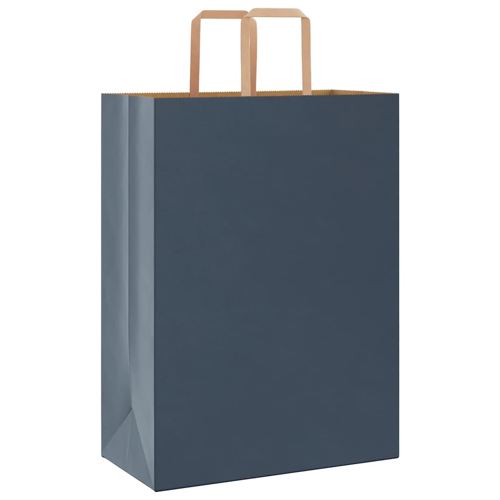 Sacchetti di Carta 50 pz con Manici Blu 32x17x44 cm