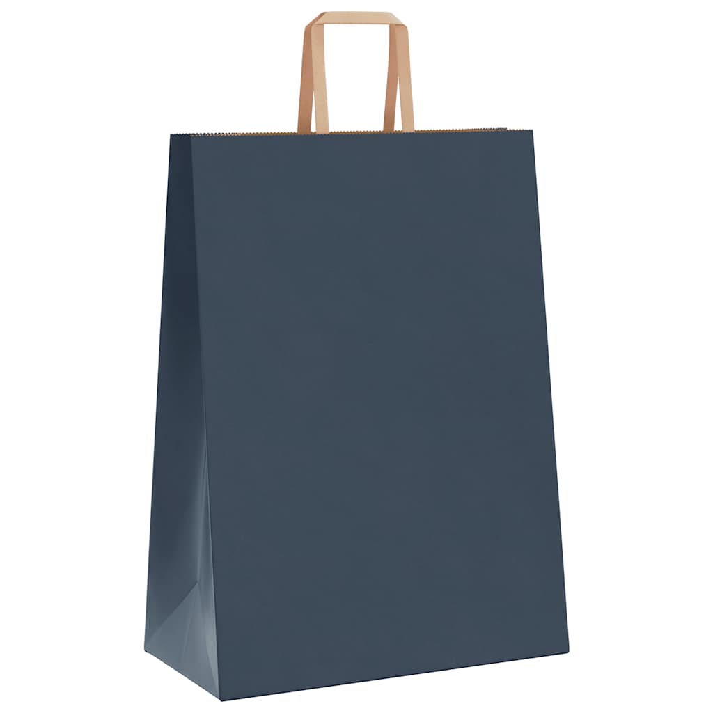 Sacchetti di Carta 50 pz con Manici Blu 32x17x44 cm