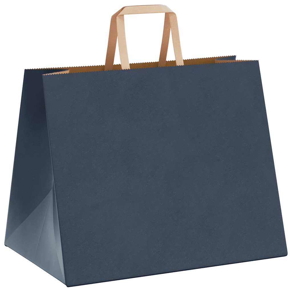 Sacchetti di Carta 50 pz con Manici Blu 32x22x24 cm