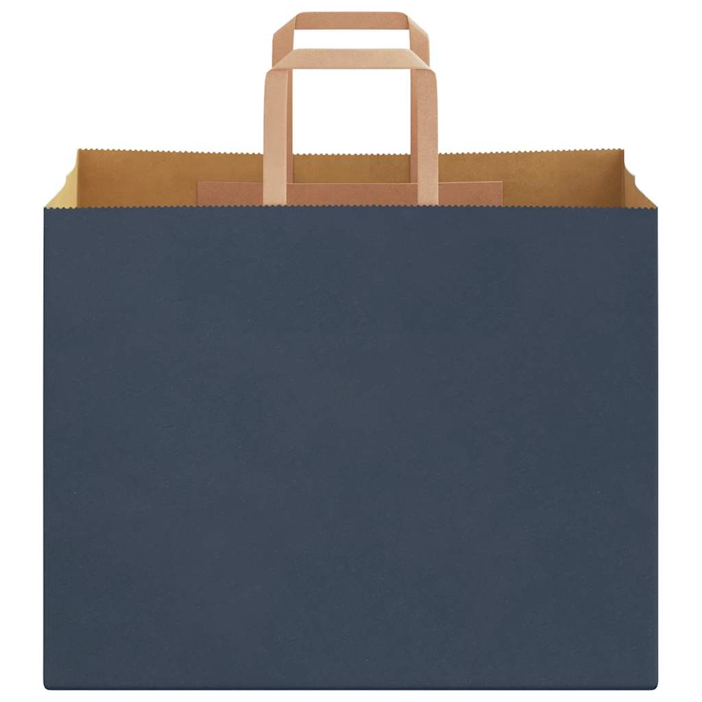 Sacchetti di Carta 50 pz con Manici Blu 32x22x24 cm