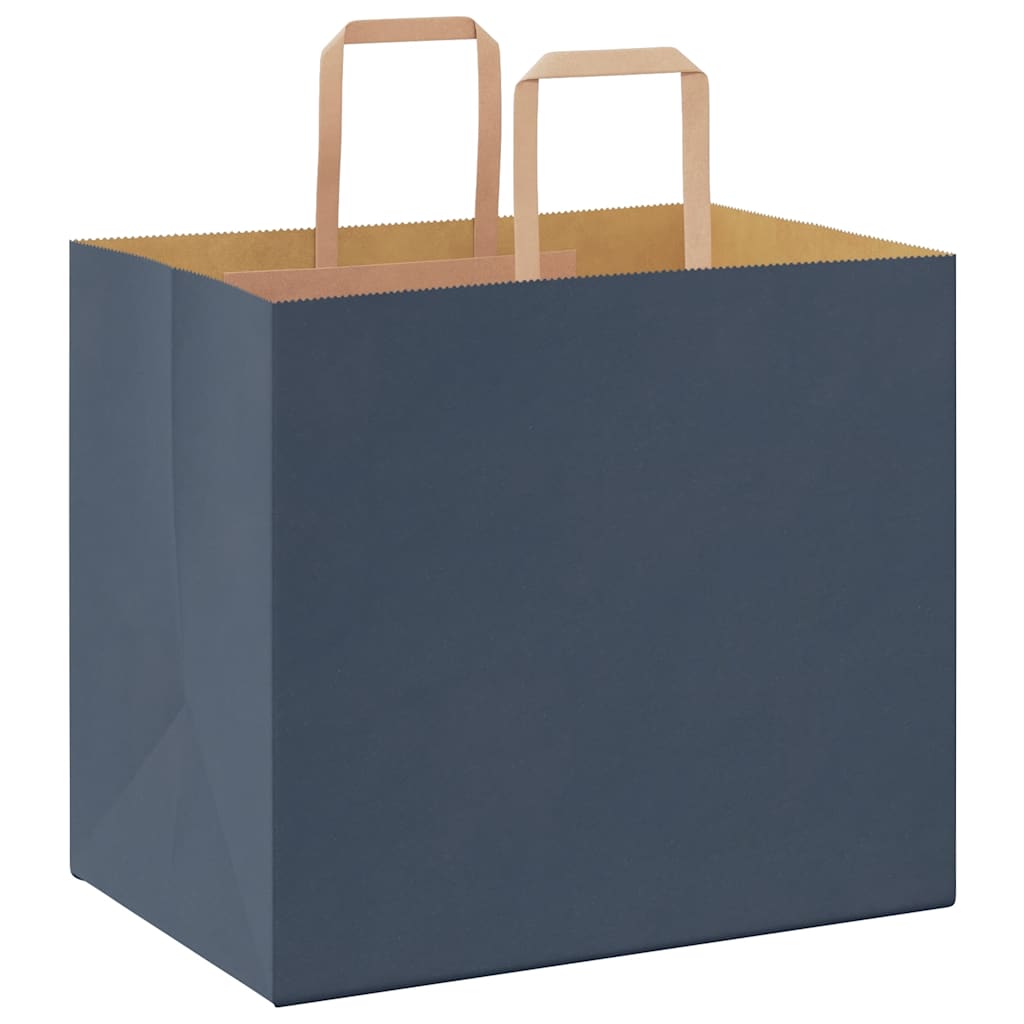 Sacchetti di Carta 50 pz con Manici Blu 32x22x28 cm
