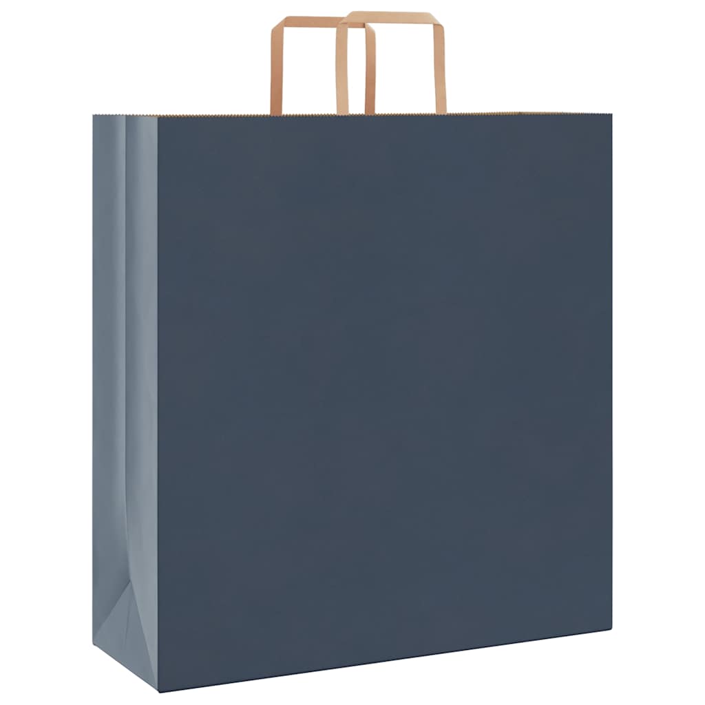 Sacchetti di Carta 50 pz con Manici Blu 45x17x48 cm