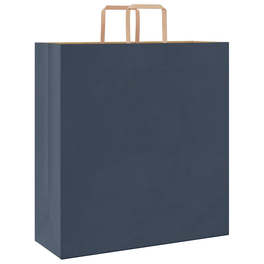 Sacchetti di Carta 50 pz con Manici Blu 45x17x48 cm
