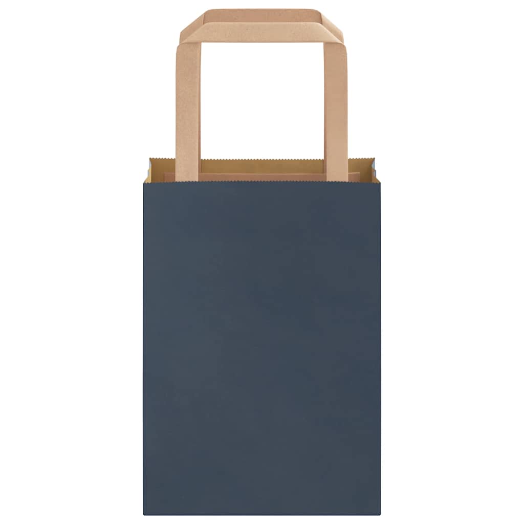Sacchetti di Carta 250 pz con Manici Blu 15x8x21 cm