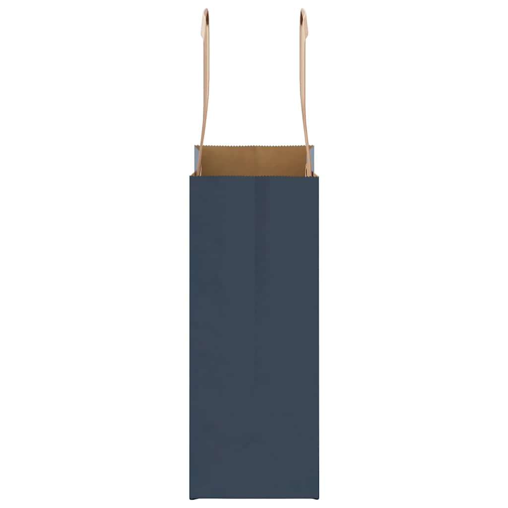 Sacchetti di Carta 250 pz con Manici Blu 15x8x21 cm
