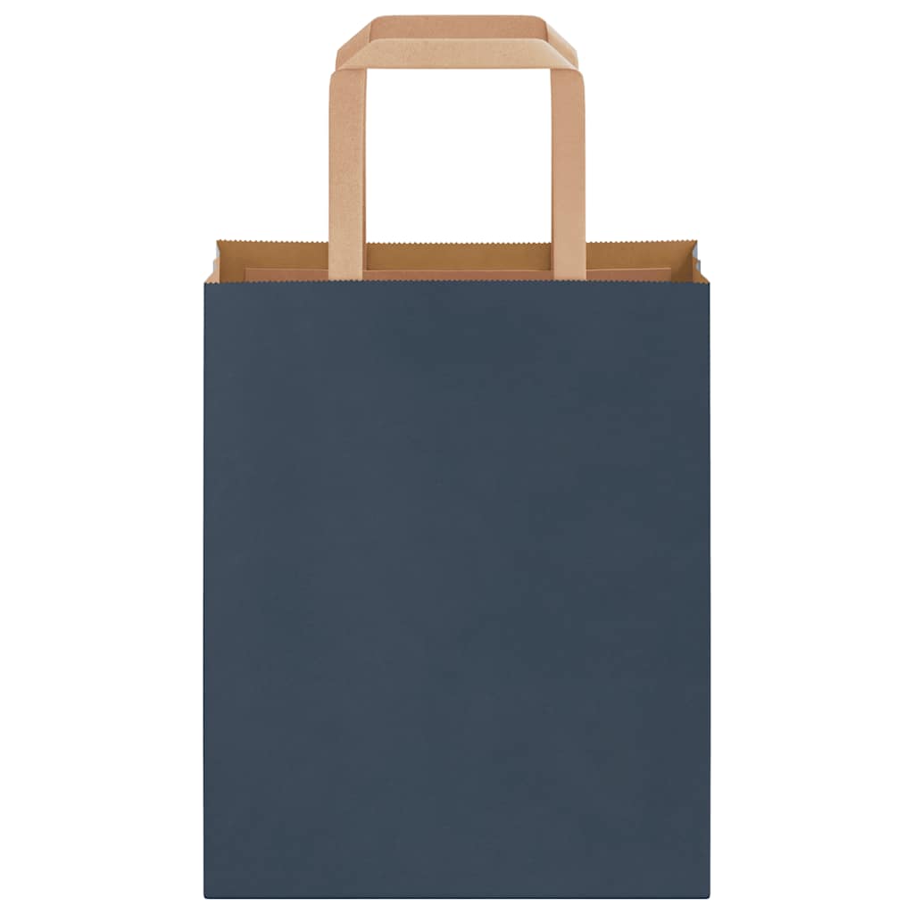 Sacchetti di Carta 250 pz con Manici Blu 18x8x22 cm
