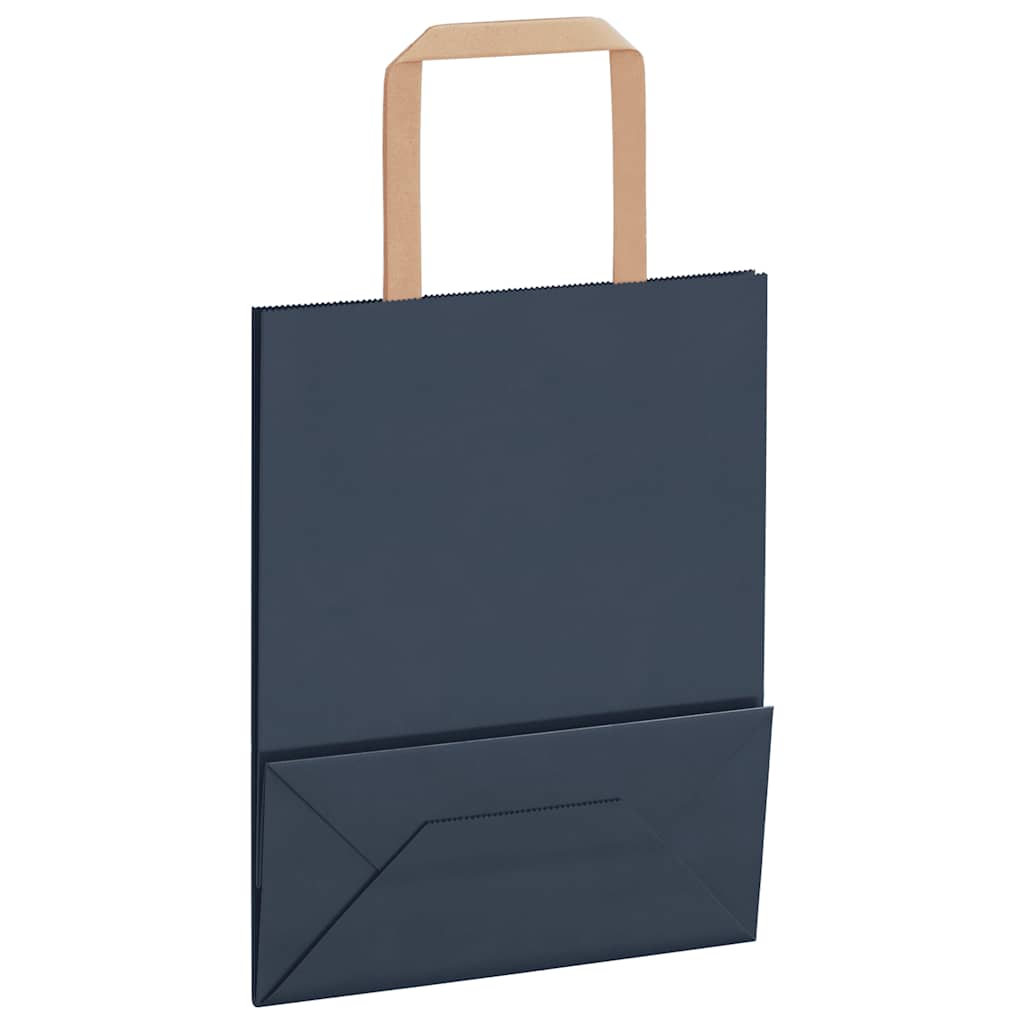 Sacchetti di Carta 250 pz con Manici Blu 18x8x22 cm