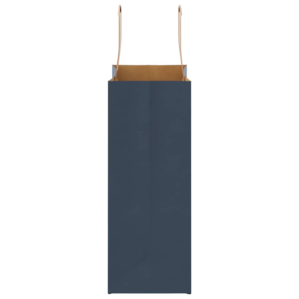 Sacchetti di Carta 250 pz con Manici Blu 21x11x28 cm