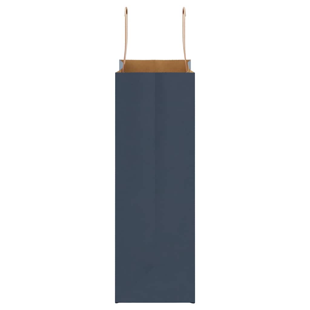 Sacchetti di Carta 250 pz con Manici Blu 21x11x31 cm