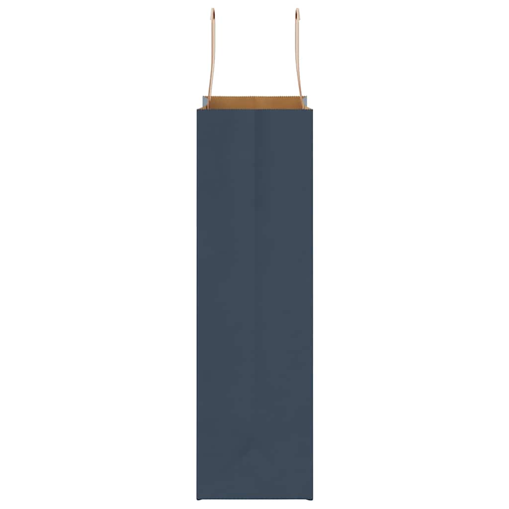 Sacchetti di Carta 250 pz con Manici Blu 21x11x36 cm