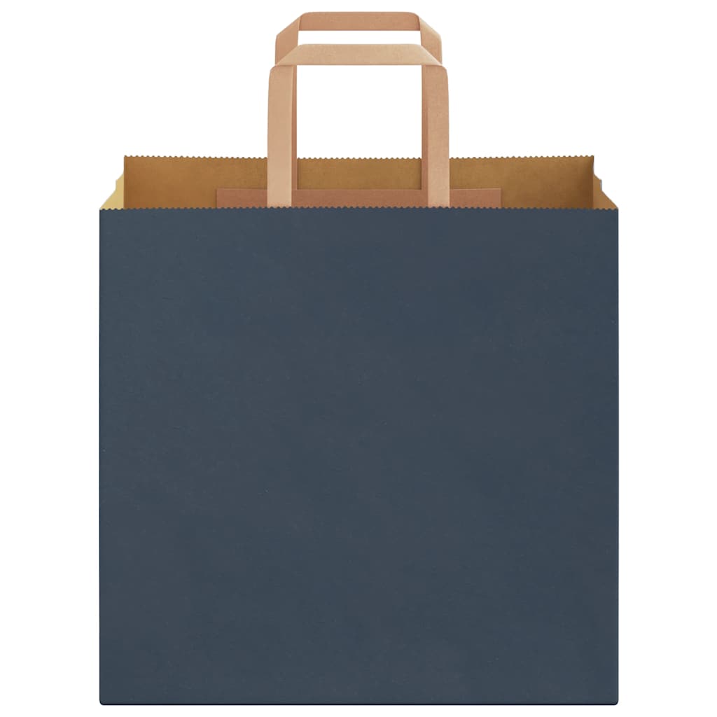Sacchetti di Carta 250 pz con Manici Blu 26x17x25 cm