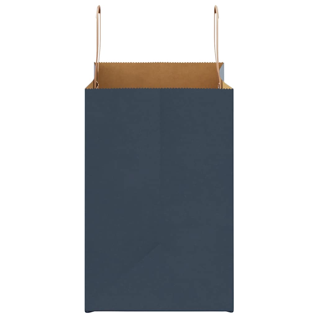 Sacchetti di Carta 250 pz con Manici Blu 26x17x25 cm