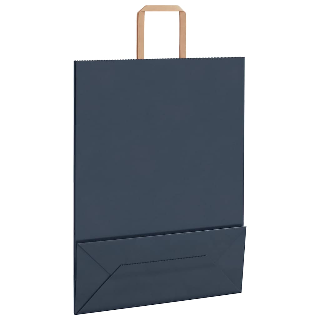 Sacchetti di Carta 250 pz con Manici Blu 32x12x42 cm
