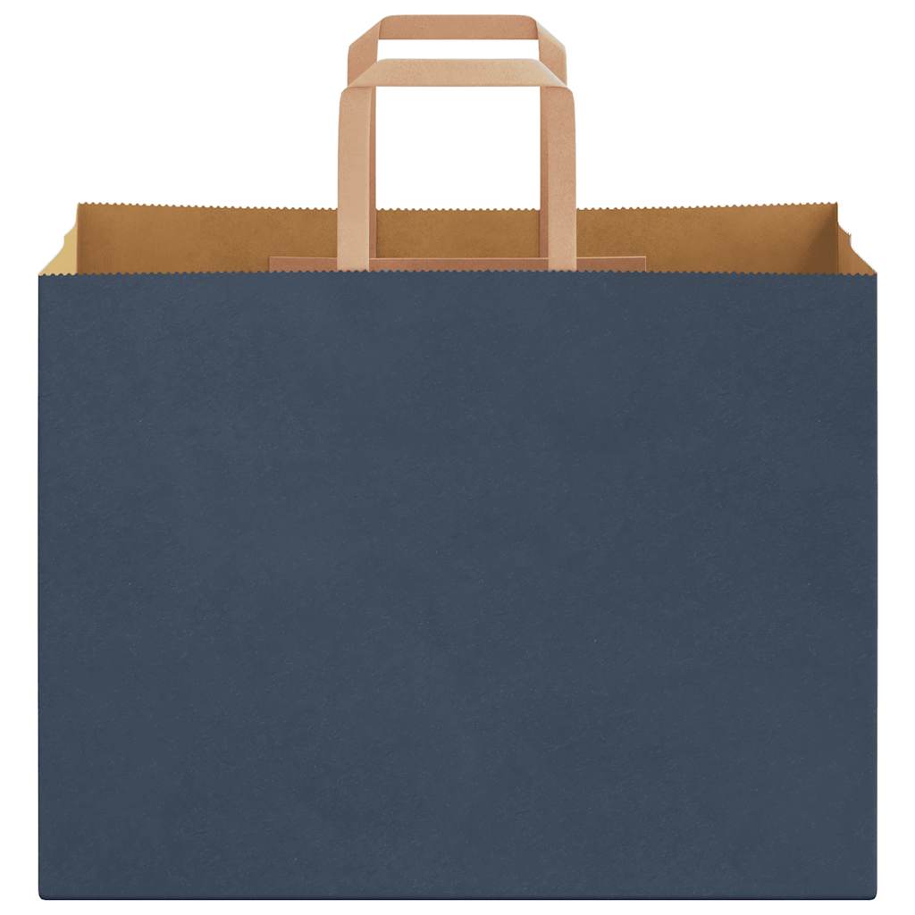 Sacchetti di Carta 250 pz con Manici Blu 32x17x25 cm