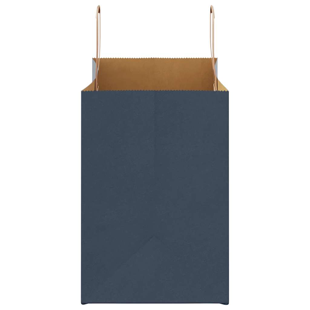 Sacchetti di Carta 250 pz con Manici Blu 32x17x25 cm