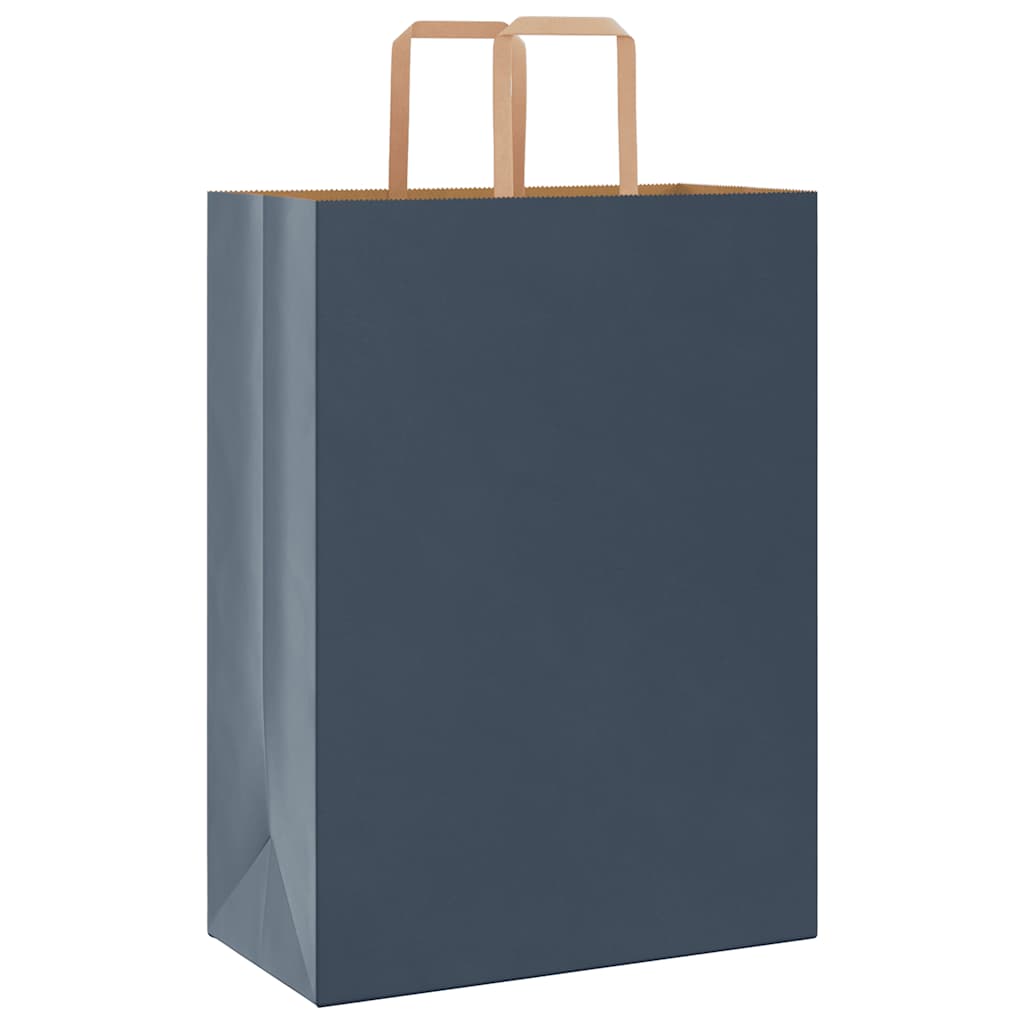 Sacchetti di Carta 250 pz con Manici Blu 32x17x44 cm