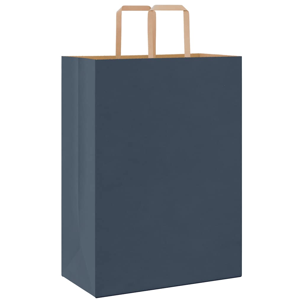 Sacchetti di Carta 250 pz con Manici Blu 32x17x44 cm