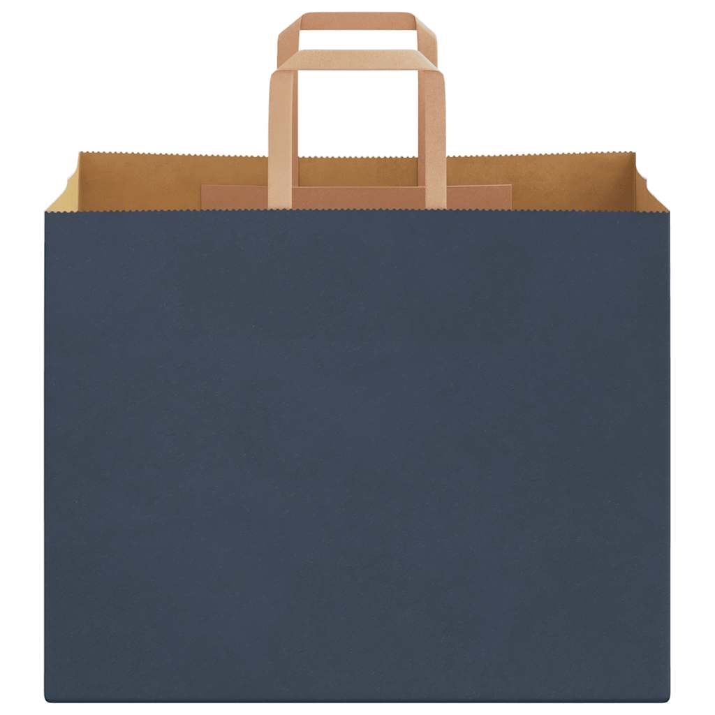 Sacchetti di Carta 250 pz con Manici Blu 32x22x24 cm