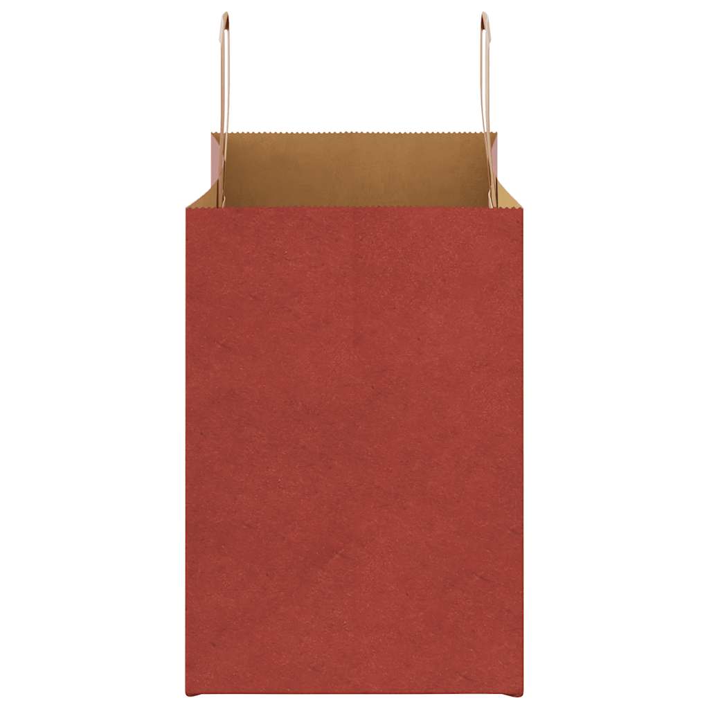 Sacchetti di Carta 50 pz con Manici Rossi 32x17x25 cm