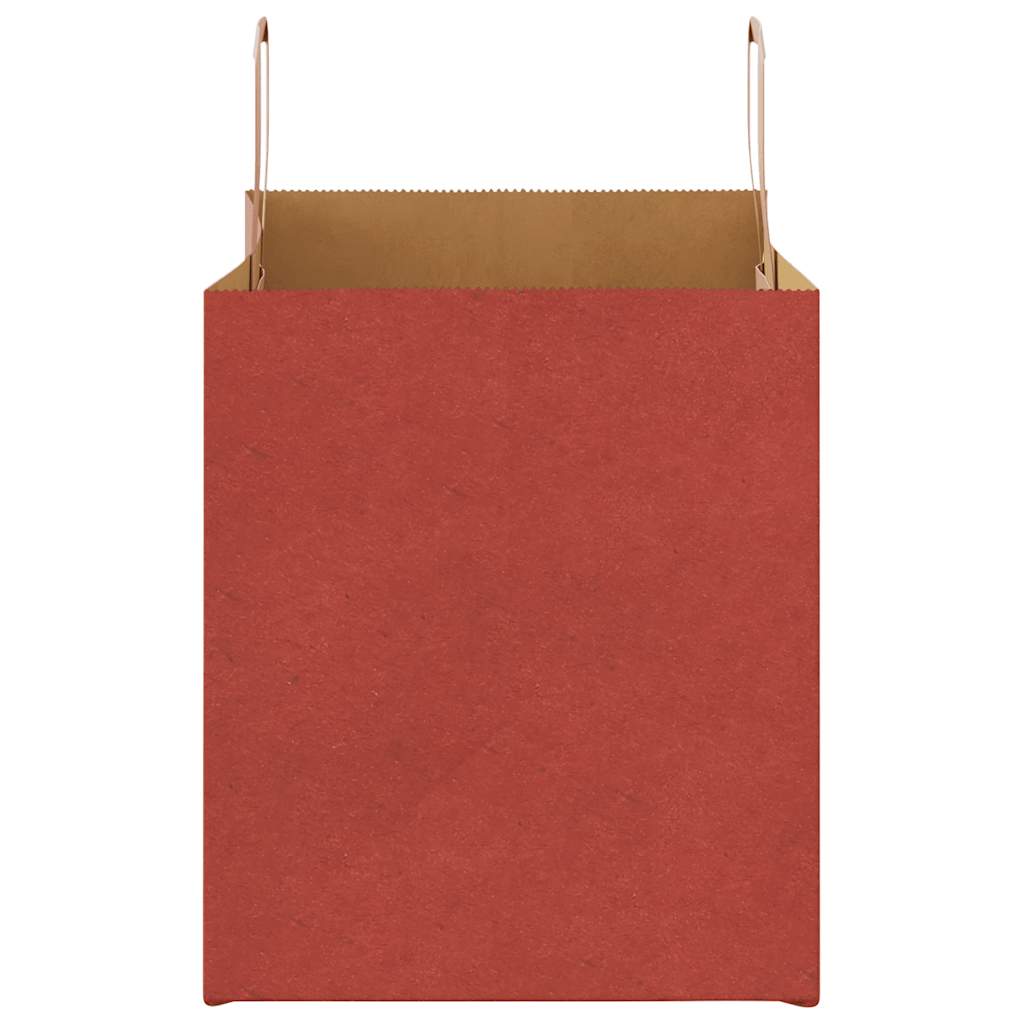 Sacchetti di Carta 50 pz con Manici Rossi 32x22x24 cm