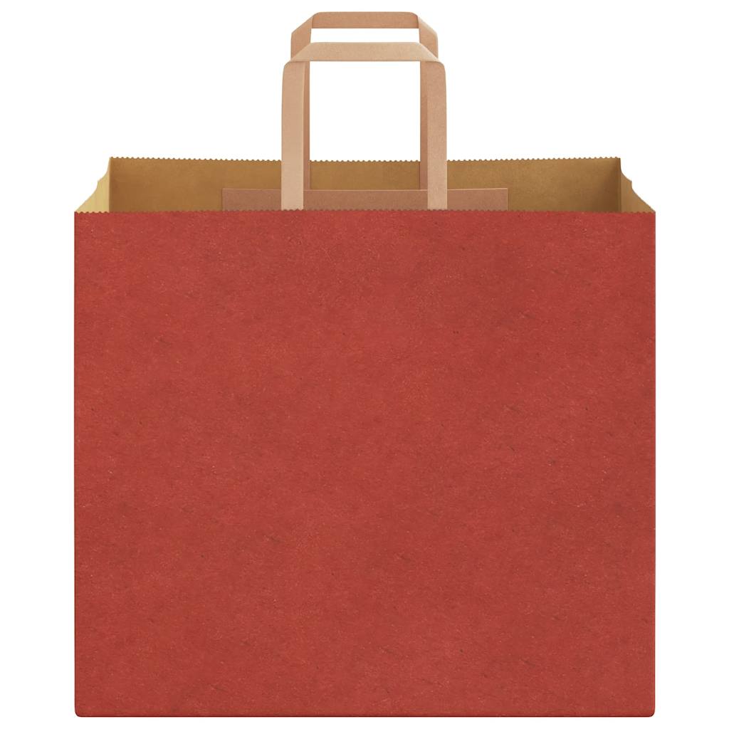 Sacchetti di Carta 50 pz con Manici Rossi 32x22x28 cm