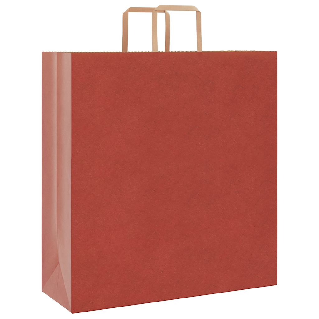 Sacchetti di Carta 50 pz con Manici Rossi 45x17x48 cm