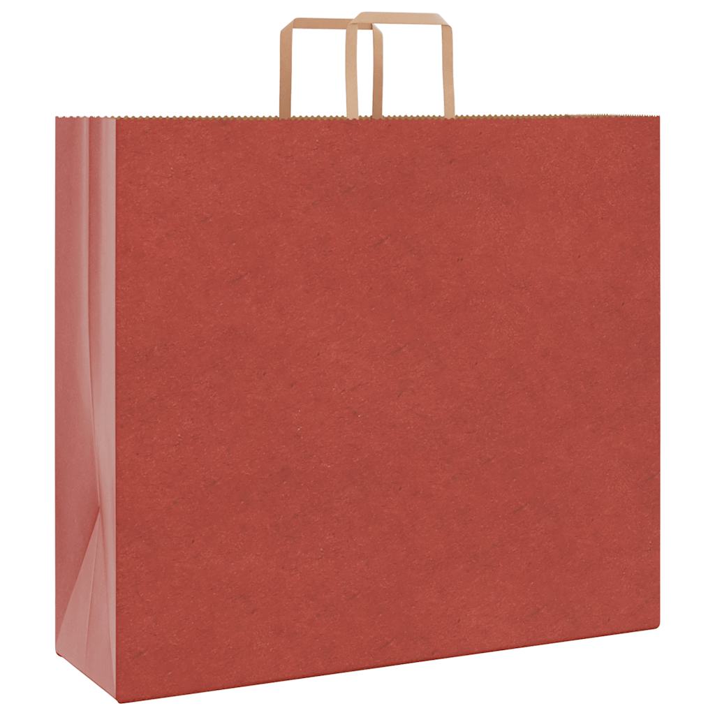 Sacchetti di Carta 50 pz con Manici Rossi 54x15x49 cm