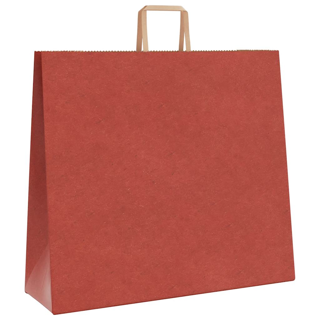 Sacchetti di Carta 50 pz con Manici Rossi 54x15x49 cm
