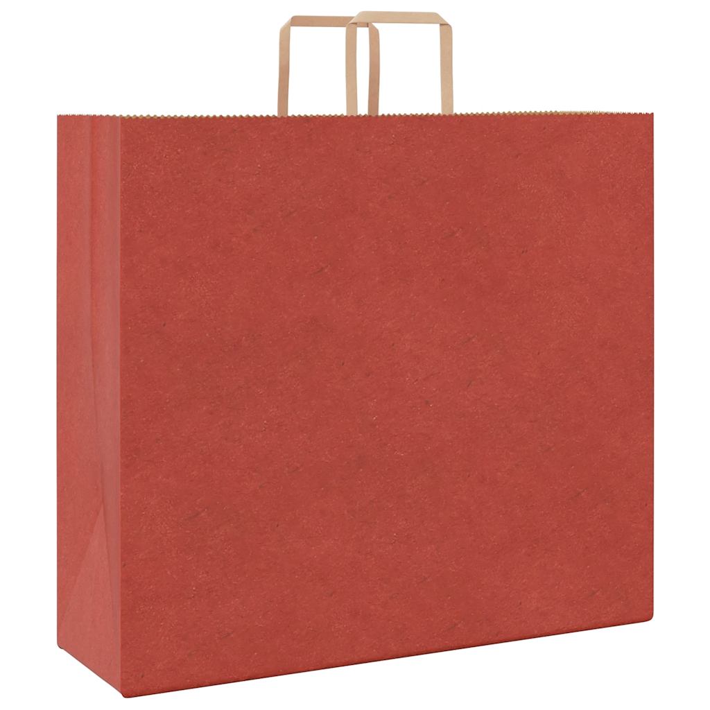 Sacchetti di Carta 50 pz con Manici Rossi 54x15x49 cm