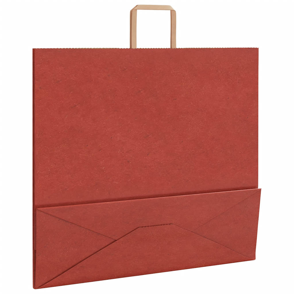 Sacchetti di Carta 50 pz con Manici Rossi 54x15x49 cm