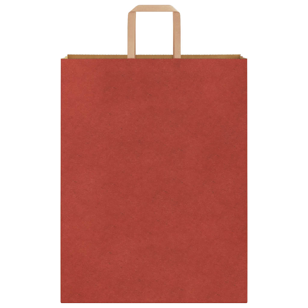 Sacchetti di Carta 250 pz con Manici Rossi 32x12x42 cm