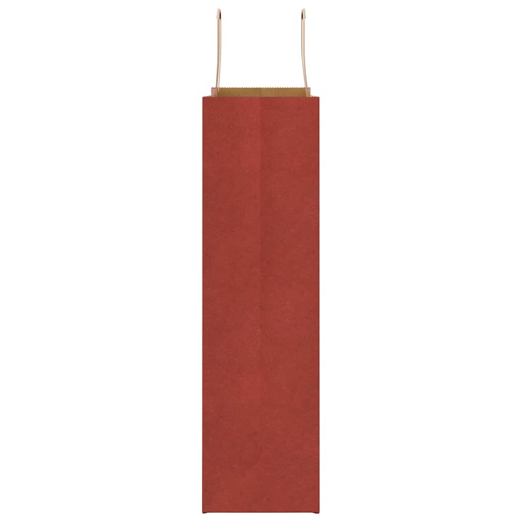 Sacchetti di Carta 250 pz con Manici Rossi 32x12x42 cm