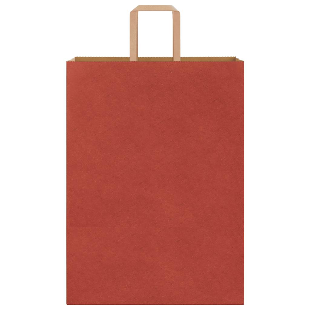 Sacchetti di Carta 250 pz con Manici Rossi 32x17x44 cm