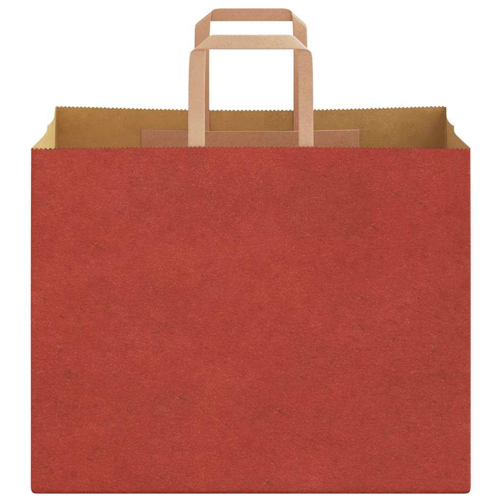 Sacchetti di Carta 250 pz con Manici Rossi 32x22x24 cm