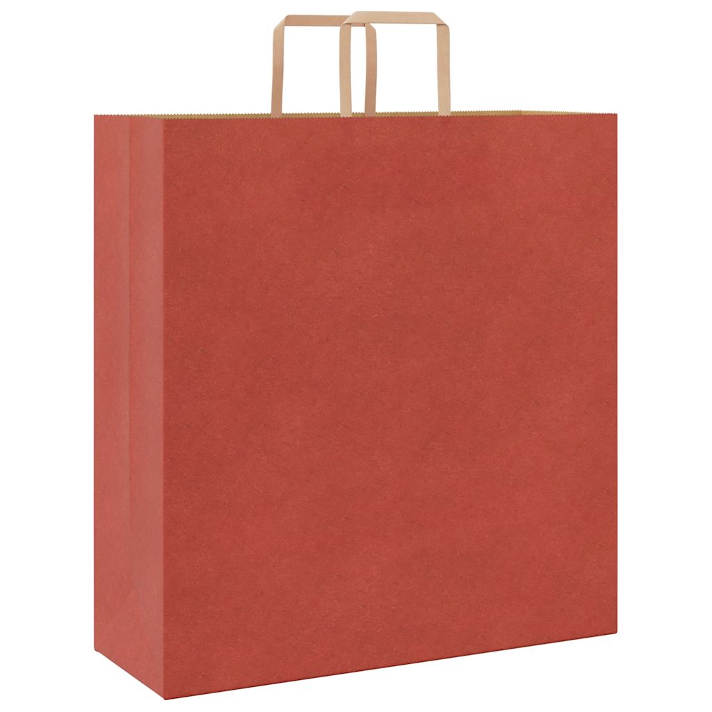 Sacchetti di Carta 250 pz con Manici Rossi 45x17x48 cm
