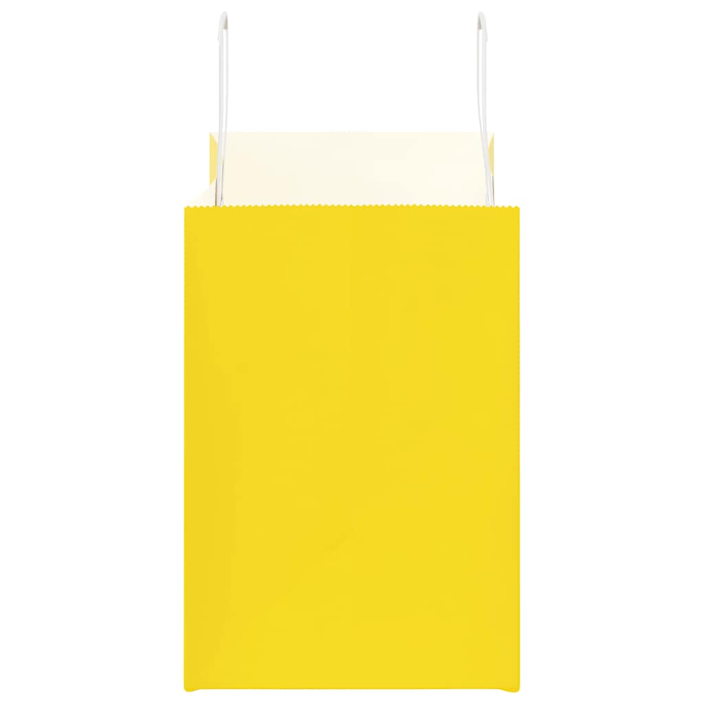 Sacchetti di Carta 50 pz con Manici Gialli 32x17x25 cm