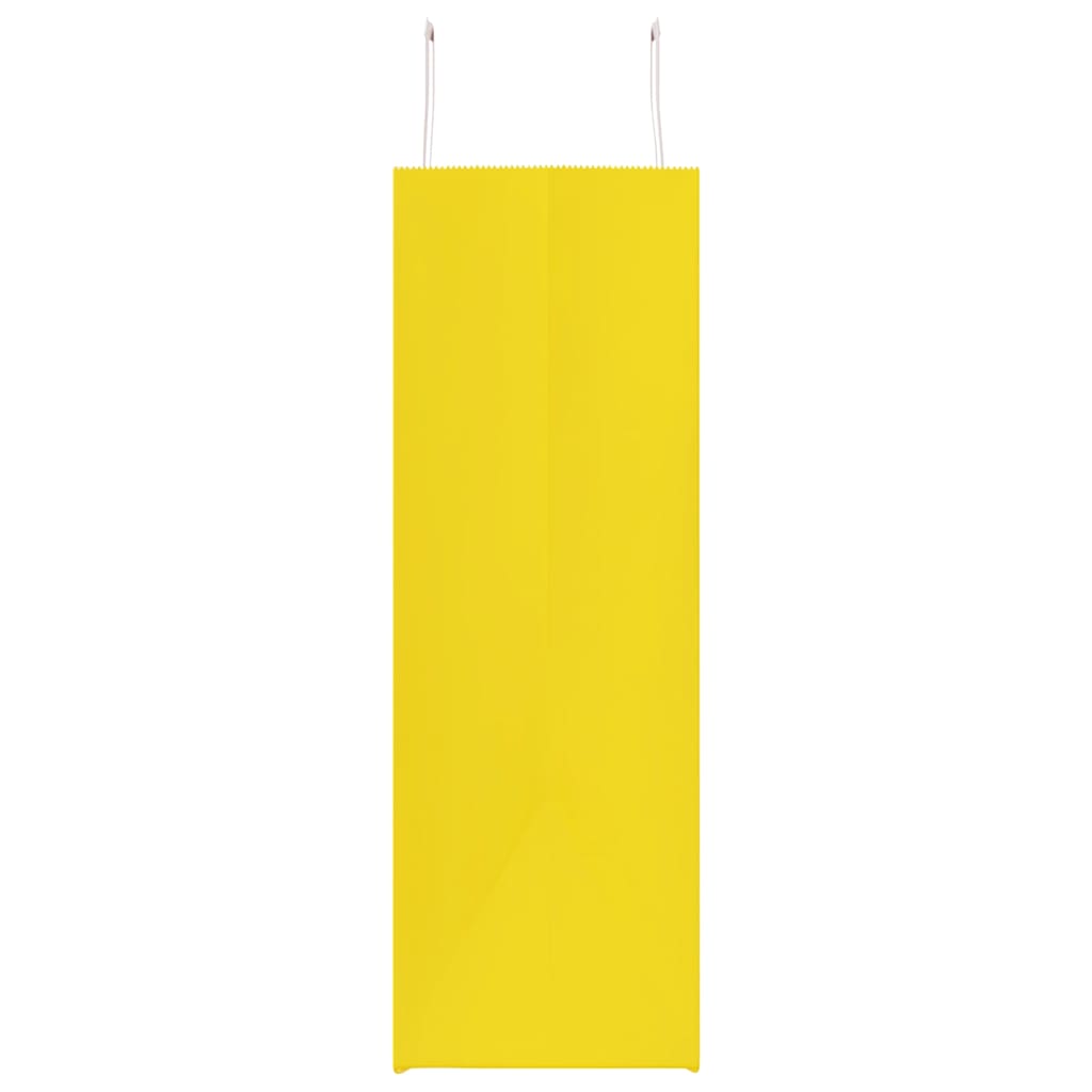 Sacchetti di Carta 50 pz con Manici Gialli 54x15x49 cm