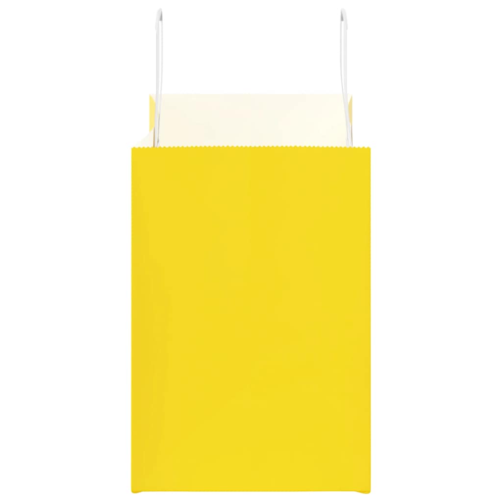 Sacchetti di Carta 250 pz con Manici Gialli 32x17x25 cm