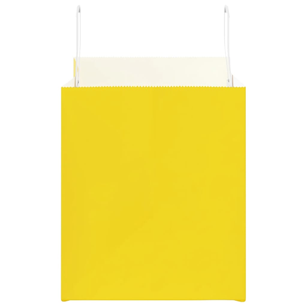 Sacchetti di Carta 250 pz con Manici Gialli 32x22x24 cm