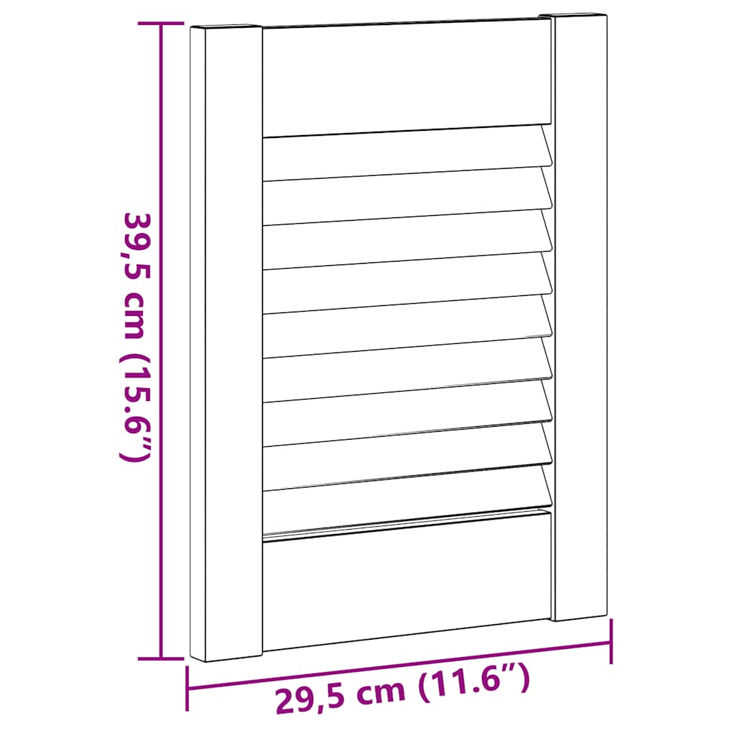 Anta con Design a Lamelle 39,5x29,5 cm in Legno di Pino