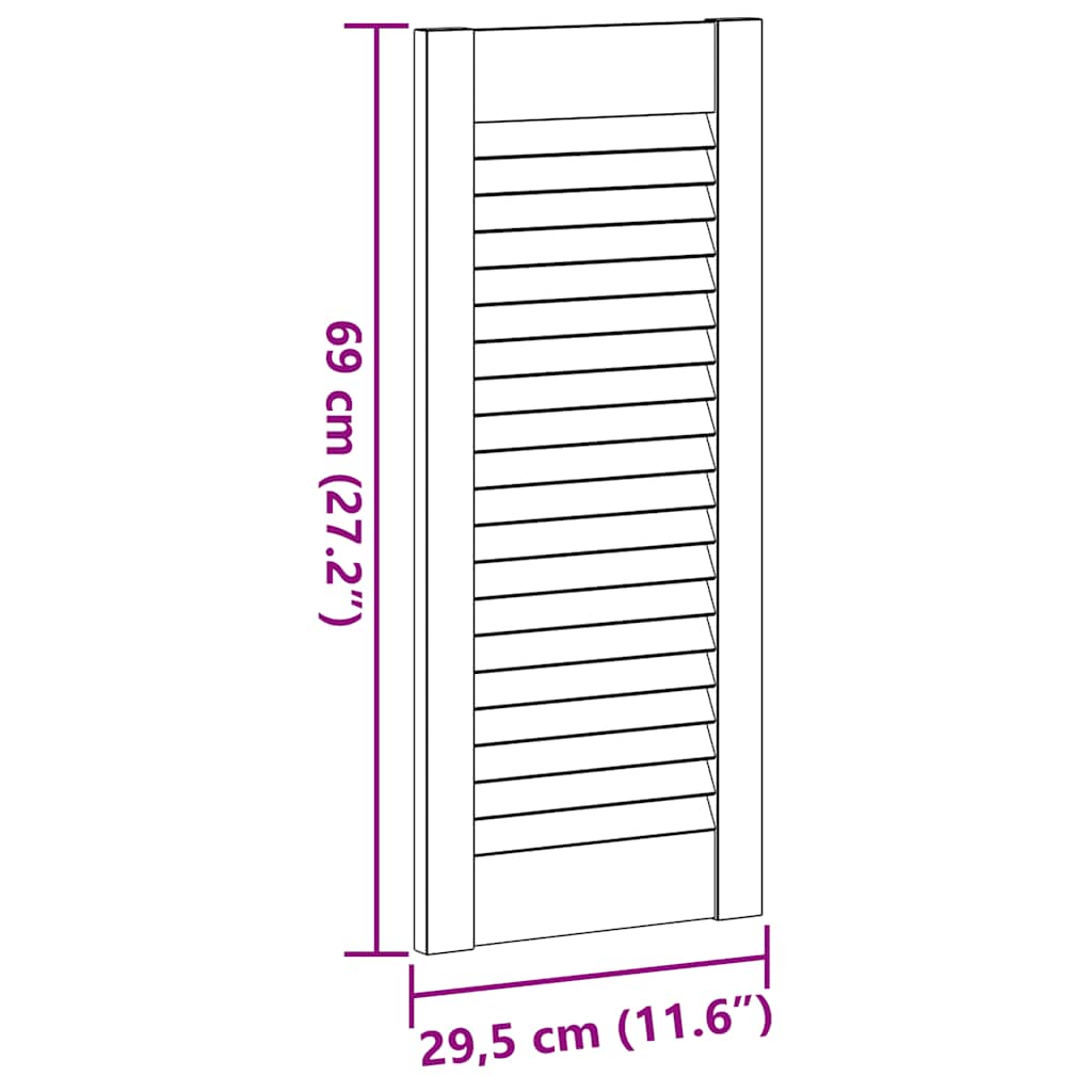 Anta con Design a Lamelle 69x29,5 cm in Legno di Pino