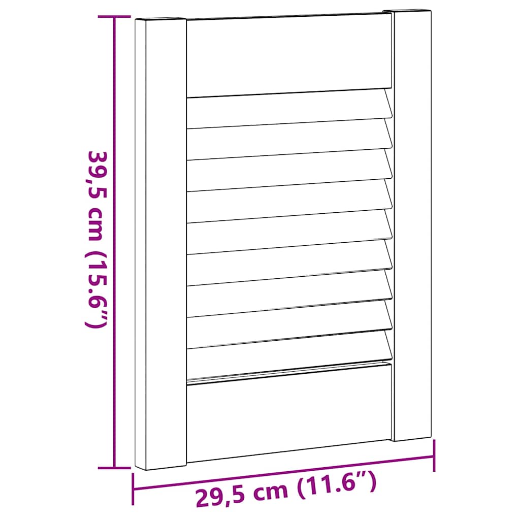 Ante a Lamelle 2 pz Bianche 39,5x29,5 cm