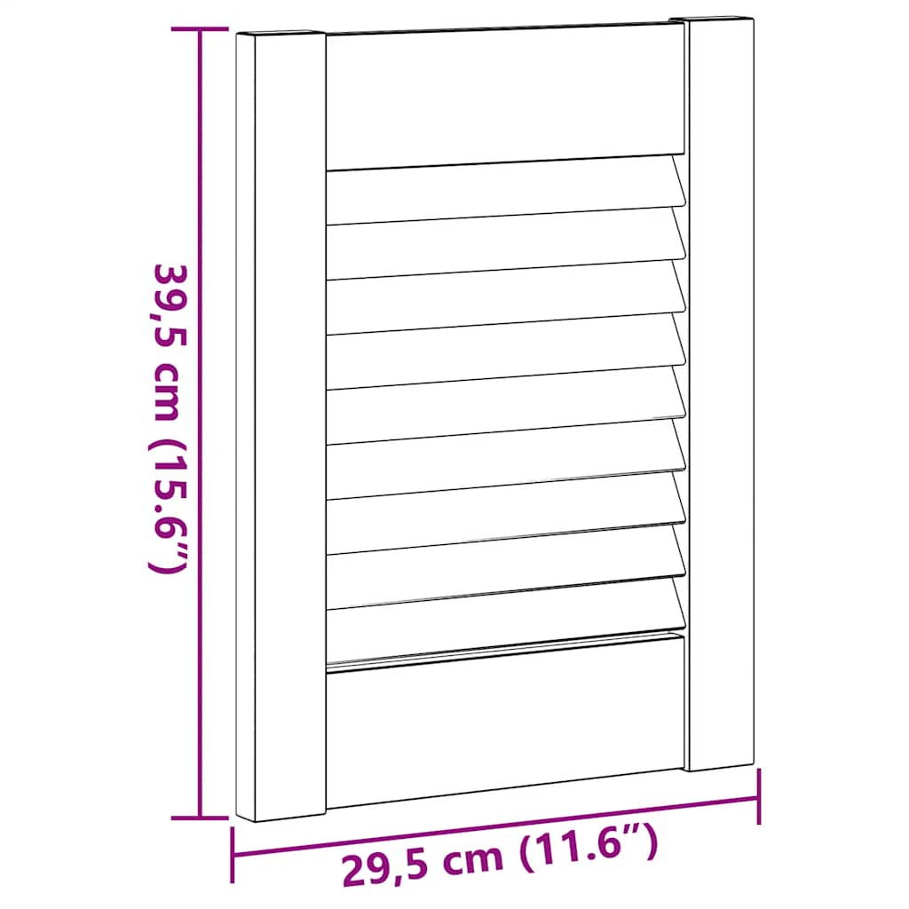 Ante a Lamelle 4 pz Bianche 39,5x29,5 cm