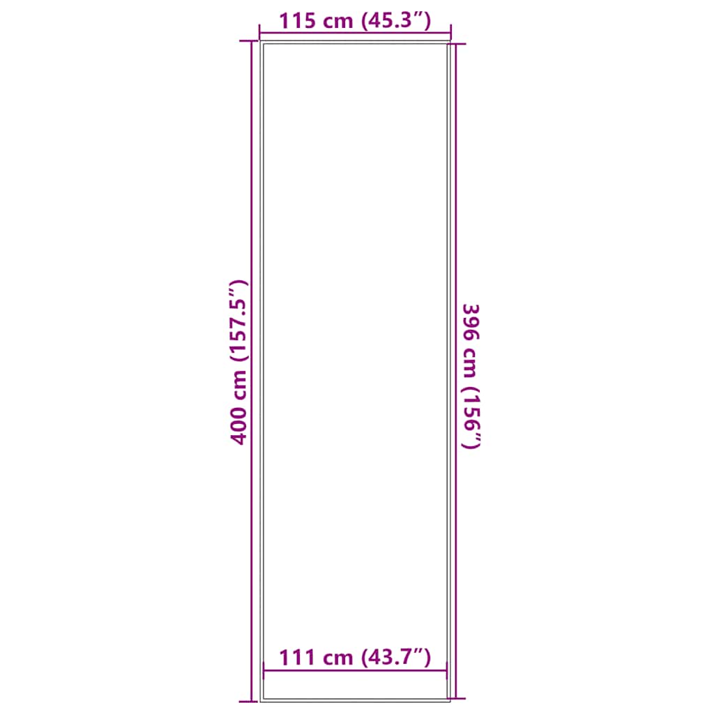 Zerbino Antracite 115x400 cm