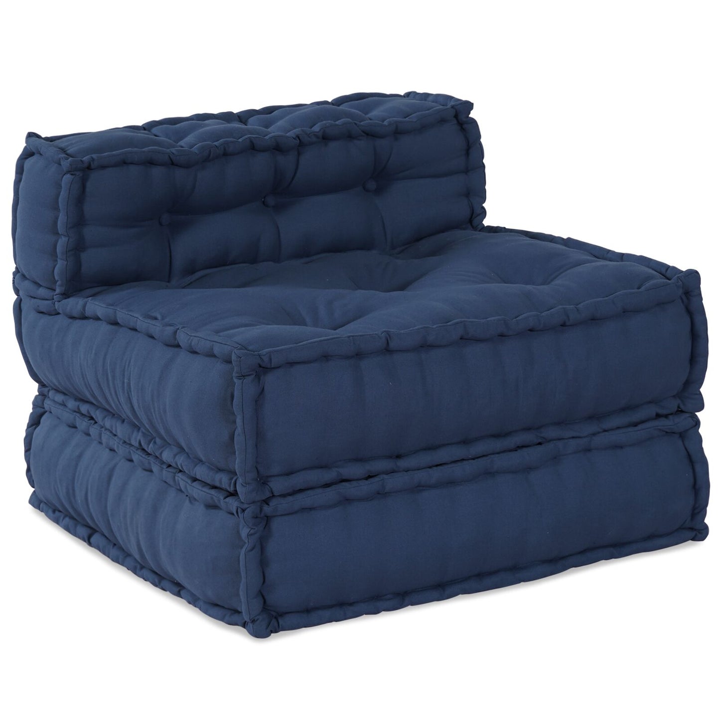 Set di 4 Pouf Modulari vidaXL in Tessuto Indigo