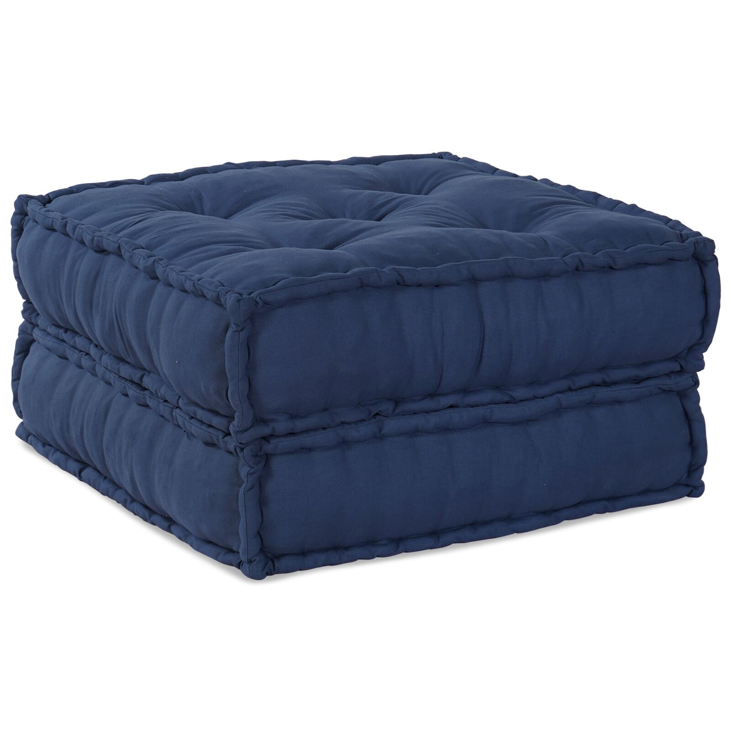 Pouf modulari vidaXL 2 pezzi in tessuto indaco