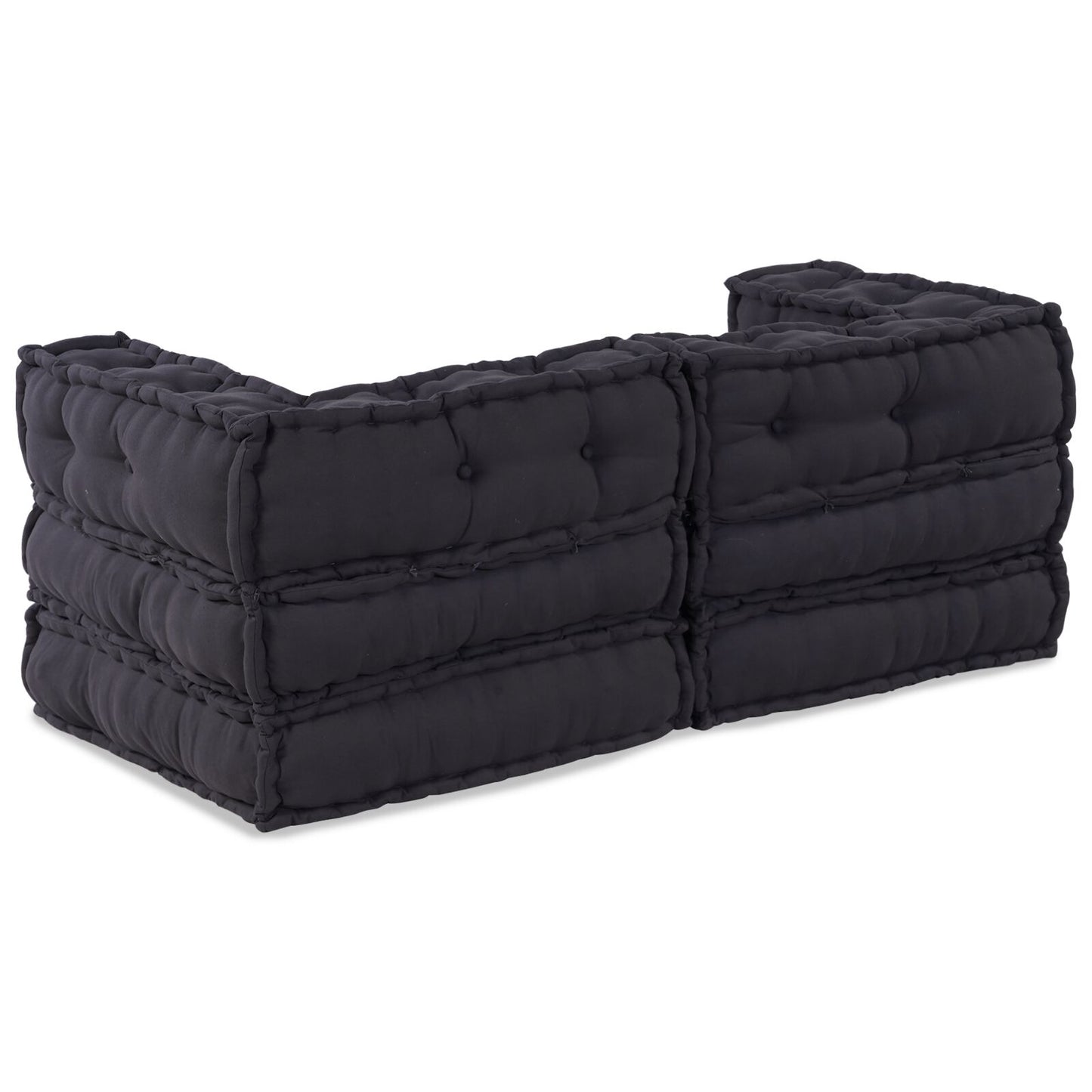 Pouff modulari vidaXL 2 pezzi in tessuto antracite