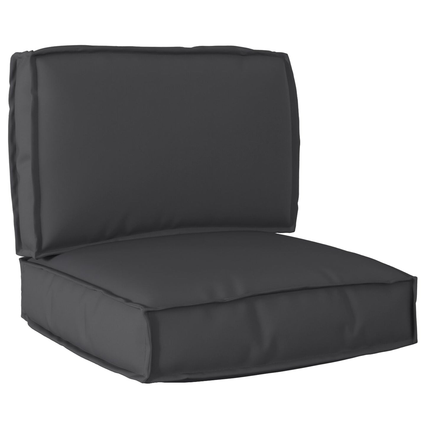 Set di cuscini per pallet Set di 2 Nero Poliestere